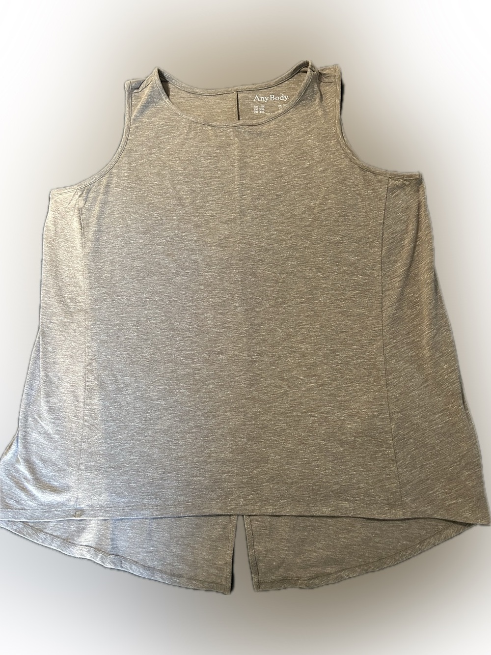 AnyBody Heather Gray Sleeveless Tunic Tank